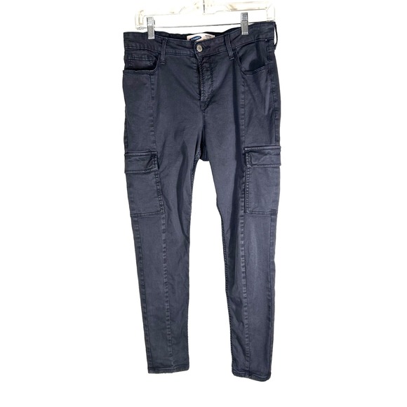 Old Navy Pants - Old Navy Rockstar Super Skinny High Rise Cargo Pants Dark Grey Women‎ Size 10